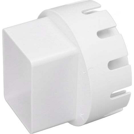 Kunststoff-Fallrohranschluss, Ersatz-Ablaufadapter, Fallrohrverbinder mit Schraube, weiß, Größe S, 2 x 3 Zoll (1/5)