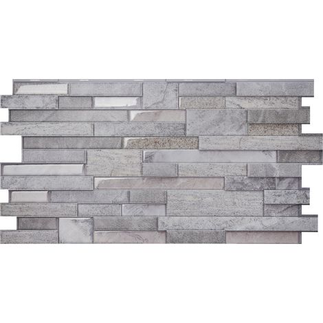Selbstklebende Wandfliesen x2 XL, 57,15x28,96cm - Smart Tiles Pietra Pozzuoli Klebefliesen 3D Fliesenaufkleber für Bad & Küche