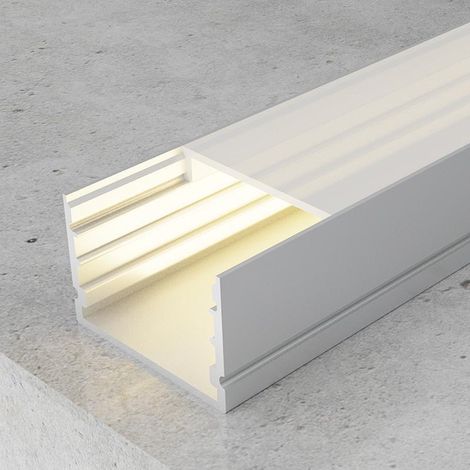 IluminaShop - Perfil Aluminio de Superficie Rok 12/24V/220V 2 metros (1/3)