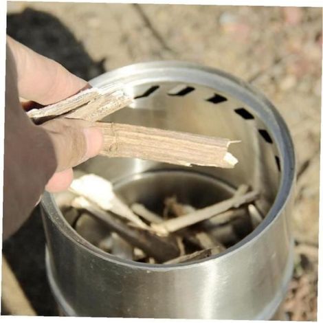 Poêle À Bois - Acier Inoxydable - Pliable Pour Camping Et Randonnée - 20 x 13,5 cm - 1 Pièce (1/4)