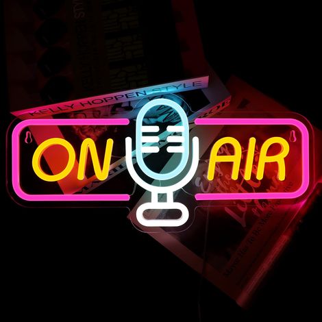 Néons pour diffusion en direct : néons LED alimentés par USB pour diffusion en direct, éclairage d'enregistrement, adaptés aux salles de diffusion en direct, salles de jeux et studios de radio (1/5)
