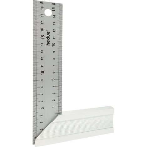 1 Équerre De Menuisier, Aluminium 200 Mm, Butée 45 Degrés, Lame Acier, Pour Travaux Bois (1/5)