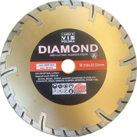 LAMA PER TAGLIO PROFONDO DEL CEMENTO INTER-VIS 230 mm x 22,3 mm