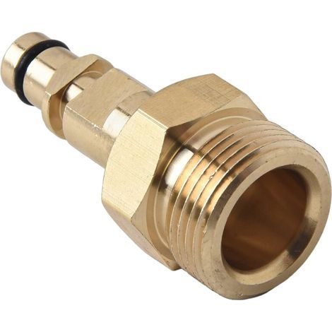 Raccord M22 pour nettoyeur haute pression en laiton à connexion rapide, adaptateur de tuyau mamelon pour tuyau de lave-linge Karcher (1/5)