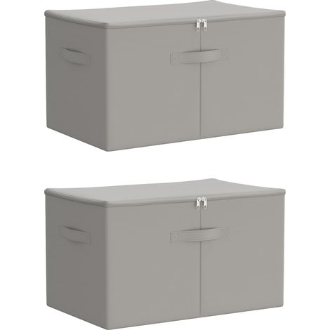 Caja de Almacenamiento 2 uds. Tejido no tejido 60 x 43 x 35 cm vidaXL