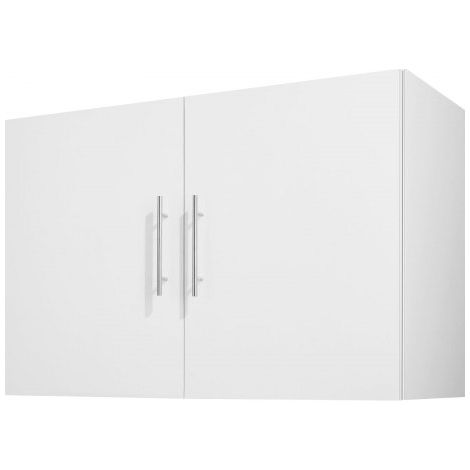 Armario de Pared para Lavandería, 2 Niveles con Estante Ajustable, con 2 Puertas, Fabricado con Aglomerado y MDF, para Cocina, Baño, Lavandería, 40,6 x 91,4 x 61 cm, Armario Superior Blanco (1/5)