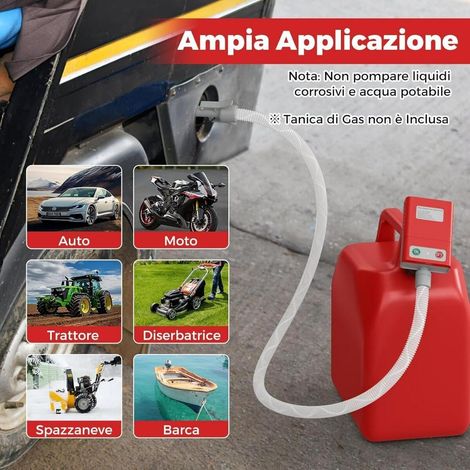 Mise en route simple, pompe de transfert carburant avec arrêt automatique, USB ou piles AA, débit 14 L/min (1/5)