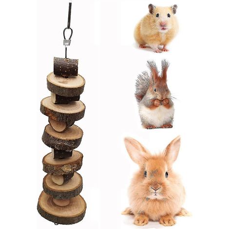 Bâtonnets à mâcher en bois de pommier pour petits animaux (hamster, lapin, cochon d'Inde) - Jouet Fk-FFY (1/4)