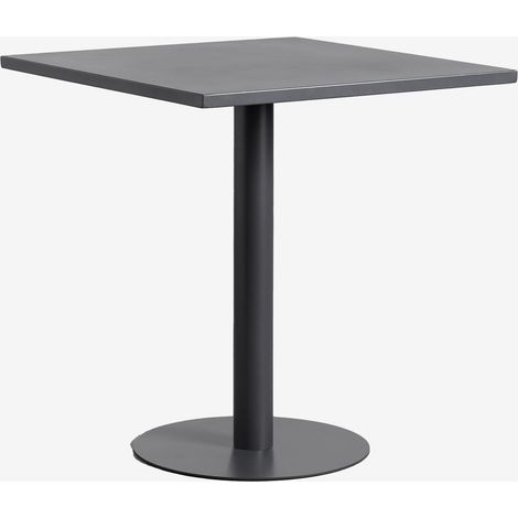 SKLUM Quadratischer Küchentisch 70x70 cm aus Eisen Mizzi Grau Graphit