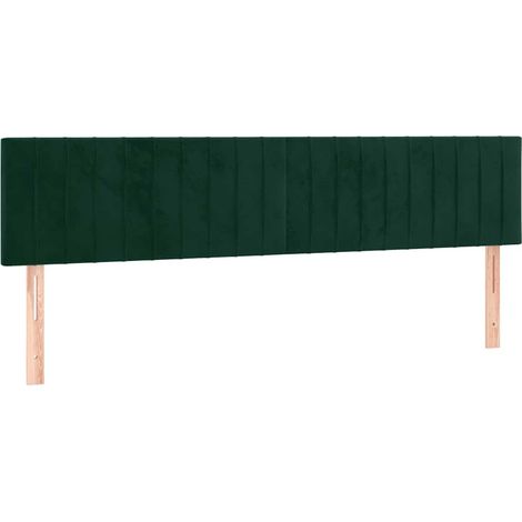 Maison Exclusive - Kopfteile Dunkelgrün 200x5x78/88 cm Samt (1/5)