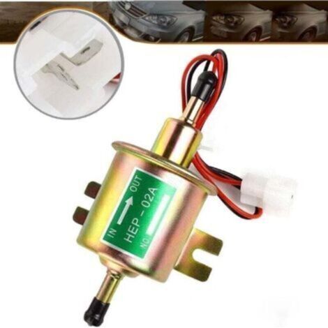 Universelle 12-V-Elektrokraftstoffpumpe für Benzin und Diesel, HEP-02A Niederdruck-OEM-Kraftstoffpumpe HEP-02A 12V für die meisten Pkw, Motorräder mit Vergaser und ATVs