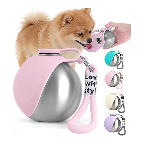 Gourde Chien Gourde Chien Gourde Chien Promenade Acier Inoxydable Gamelle Chien Conception Pliable Silicone Et Et Animal Promenades Et Voyages (1/5)