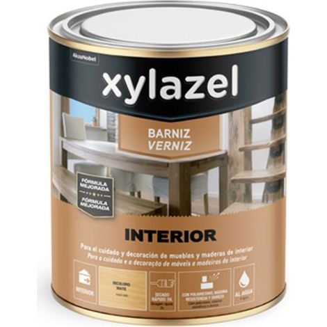 Barniz interior al agua satinado xylazel 250 ml teca