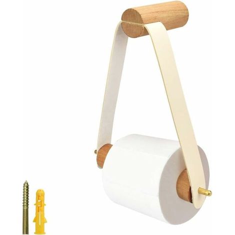 Porte Papier Toilette Bois Mural Support pour Rouleau de Papier Toilette Porte Rouleau en Bois 18CM20CM Porte Rouleau de Papier Toilette pour Salle de Bain, Cuisine, Dortoir, Hôtel (1/5)