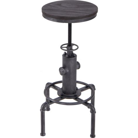 Barhocker hohenverstellbar 595 75 cm barstuhl aus holz und metall