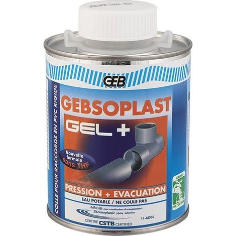 504749 gebsoplast gel+ colle eau potable boite 500ml avec pinceau