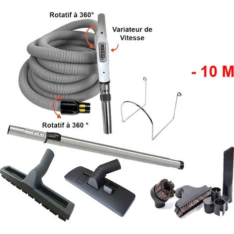 Set 8 accessoires + 1 flexible à variateur de vitesse - longueur au choix (de 8 à 15m) - 10m