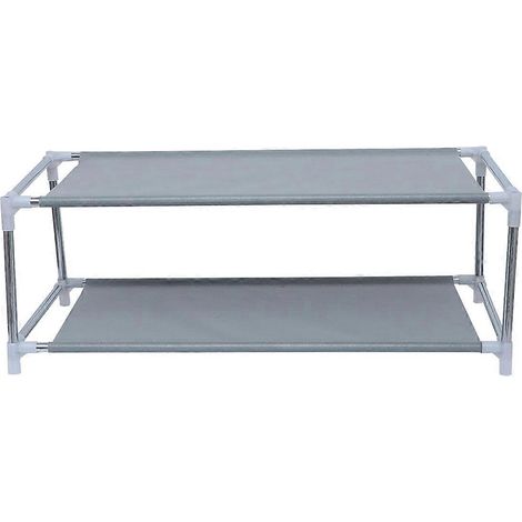 Kreatives Schuhregal aus Metall mit zwei Ebenen für Schulwohnheime-59X28cm (1/3)