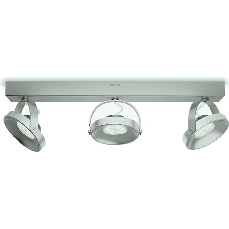 Philips myLiving 533131716 - Faretto LED a 3 luci SPUR, in metallo 4,5 W, in acciaio INOX spazzolato [Classe di efficienza energetica A] (1/5)