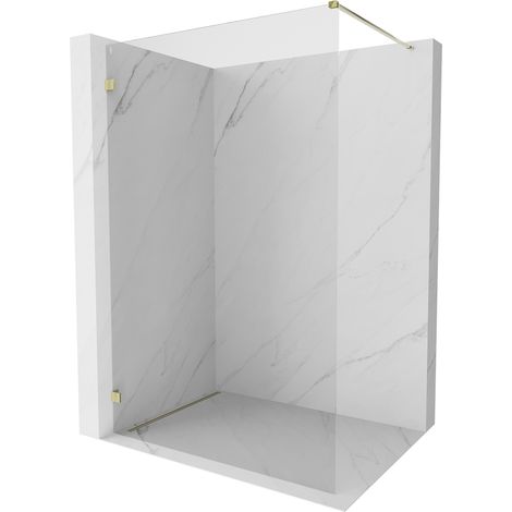 Paroi de douche Mexen Lunar Walk-in gauche 50 x 200 cm, transparent 8 mm, or - 830-050-000-50-00-L (1/5)