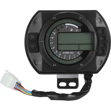 Compteur numérique universel LCD DC12V 0-199 km/h (miles) pour moto, tachymètre et odomètre digital, pièce de rechange (1/5)