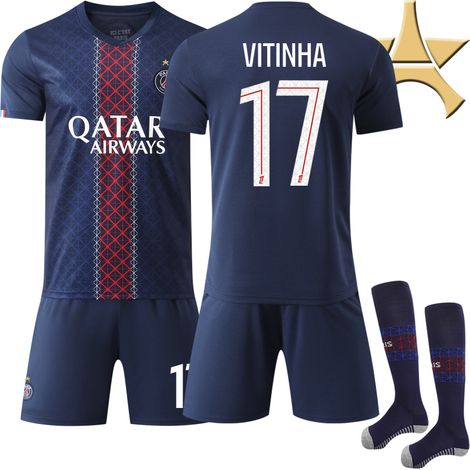 25-26 PSG Kinder-Heimtrikot 1-Star Nr. 17 Vitinha 16 (1/3)