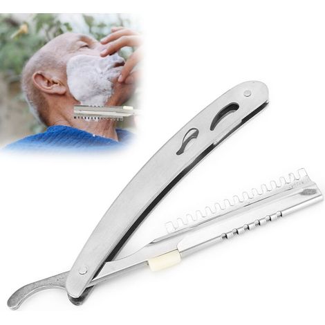 Rasoir de Sécurité en Acier Inox Pliable pour Homme et Femme, Lame de Rasoir
