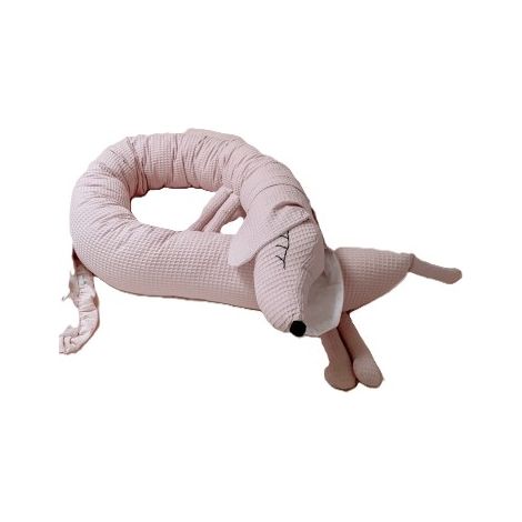 Paracolpi per culla, cuscino decorativo, peluche per cani (rosa cipria + stelle) (1/3)