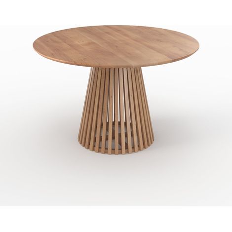 Mesa redonda de madera de acacia para 4 personas - Képès