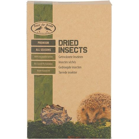 INSETTI ESSICCATI 500GR PER UCCELLINI E RICCI