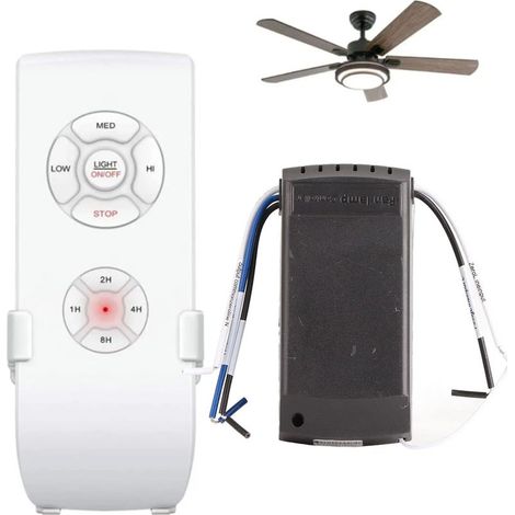 Kit de Télécommande de Ventilateur de Plafond, Télécommande Universelle Smart pour Ventilateur de Plafond avec Fonction de Contrôle de la Vitesse et de la Synchronisation du (1/5)