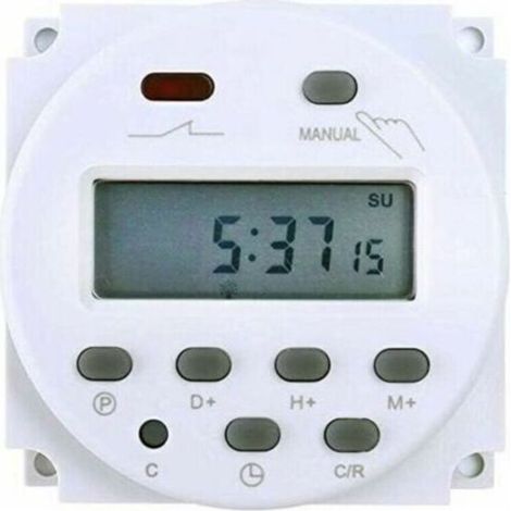 Horloge, sonnerie et minuterie pour tableau électrique Minuterie électronique 12V Affichage LCD programmable