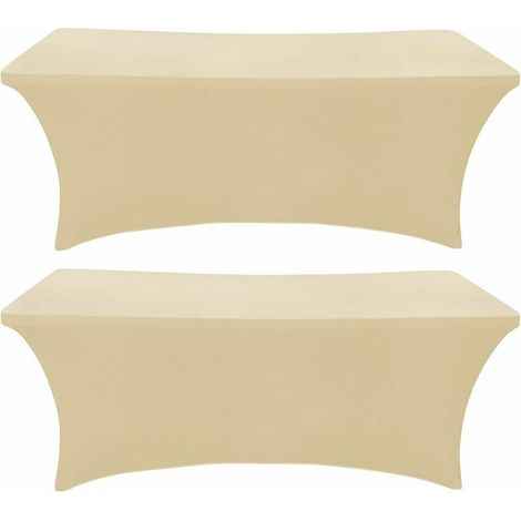 Green Mobility-Housse pour mobilier de jardin -2 Pack, 183CM Spandex Table Cover Nappe Rectangulaire Ajustée Tissu Extensible Lycra Nappe Infroissable pour Party Dj Salons Banquet Mariages Cocktail -  (1/5)