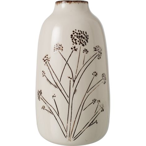 Vase Design en Porcelaine "Tuva" 24cm Blanc (1/3)