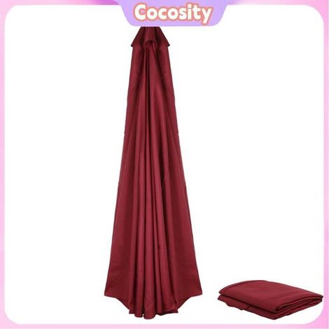 Cocosity auvent pour parasol d'extérieur Auvent de remplacement pour parasol de terrasse, 9,84 pieds, 8 nervures, piscine gazon (1/5)