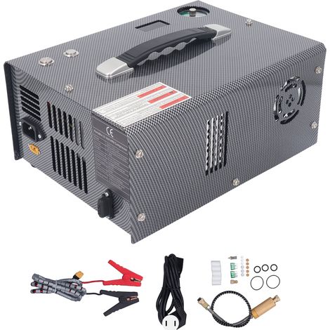 Compresseur à air PCP haute pression 4500PSI 30MPa, pompe intégrée sans huile ni eau, transformateur inclus, 110V prise US, pour carabine à air comprimé, gonflage rapide et fiable. (1/5)