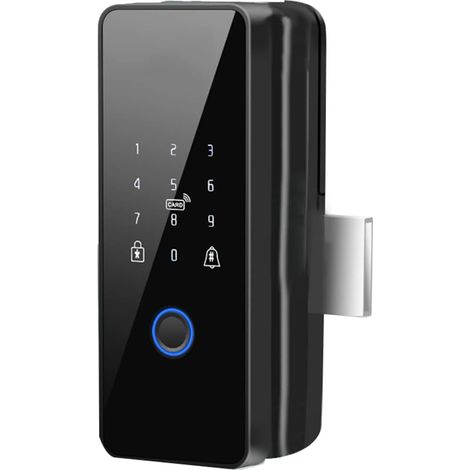 Cerradura de Puerta Inteligente Tuya Wifi una Prueba de Agua Cerradura de Llanta ElectróNica con Huella Digital para Puerta de Vidrio, Estilo 3 (1/3)