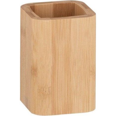 Wenko Bambusa portabicchieri per spazzolini marrone chiaro 7,1x10,7 cm