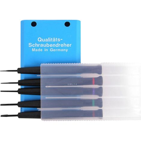 BERNSTEIN Tools for Electronics 4-380 Uhrmacher-Schraubendreher-Satz 5teilig Klingenbreite: 1 mm, 1