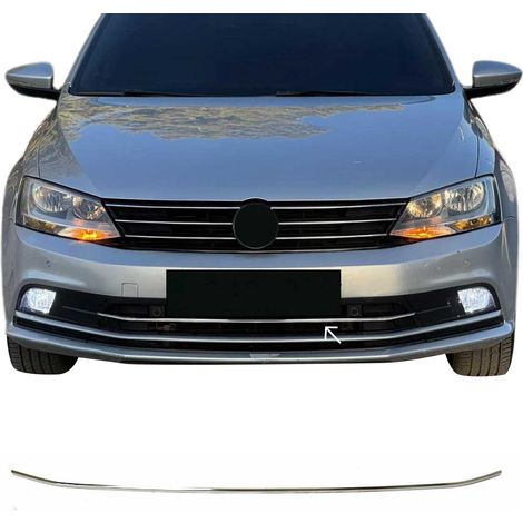 Garniture de Diffuseur Pare-chocs Avant Compatible avec VW Jetta 2014-2018, Garniture Baguette de Calandre en Acier Inoxydable Argent (1/5)