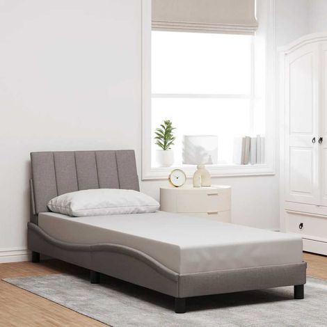 Bettgestell ohne Matratze "Hanko" Taupe 80x200 cm Stoff (1/5)