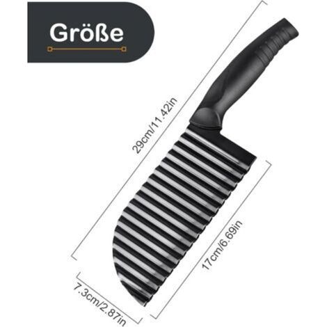 Coupe-frites en acier inoxydable, adapté aux pommes de terre, carottes, gaufres ou légumes (1/5)
