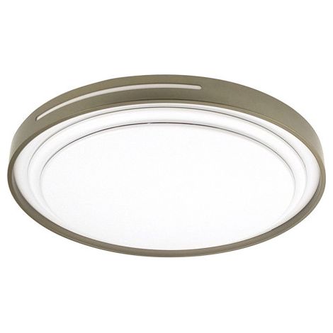 Plafón Argus 60 W blanco/cuero 5880 lm 49x49x8 cm mando regulable