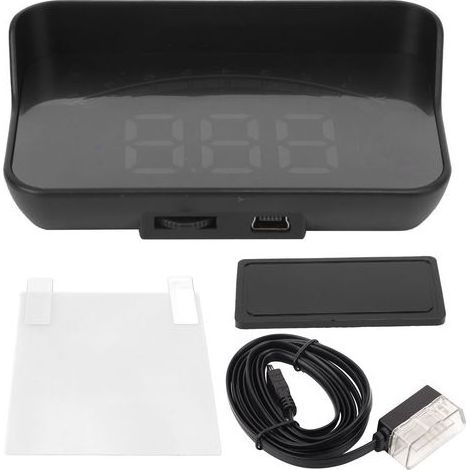 Ebtools für Head-up-Displays, universelle hochauflösende Auto-Head-up-Displays, OBD-HUD-Windschutzscheibenprojektoren mit Geschwindigkeitsüberschreitungs-Sicherheitsalarm. (1/5)