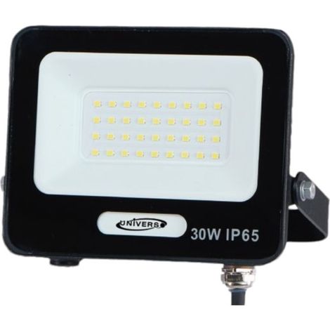 TRADE SHOP - Faro Proiettore Smd Led Floodlight 30 W Slim Ip65 Luce 3000k 4000k 6500k Ek05-30w - Nero-Bianco Naturale      -