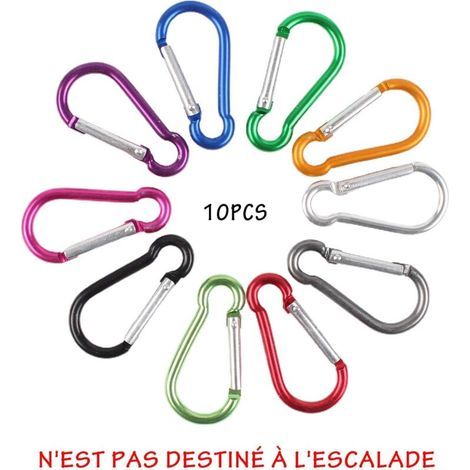 Karabiner – Aluminium – Für Camping, Wandern, Angeln – Tragkraft 250 kg – 1 Stück (1/5)