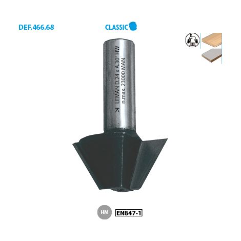 MECHE AFFLEUREUSE A CHANFREINER 30° D24 LU12 Q6 HM - 4666.730.00 - LEMAN