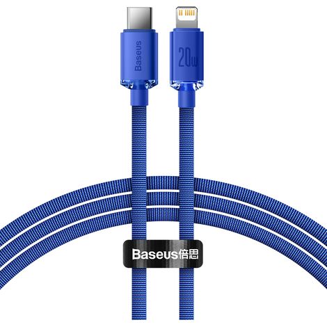 Cavo Baseus Crystal da USB-C a Lightning, 20W, 1,2 m (blu) (1/5)