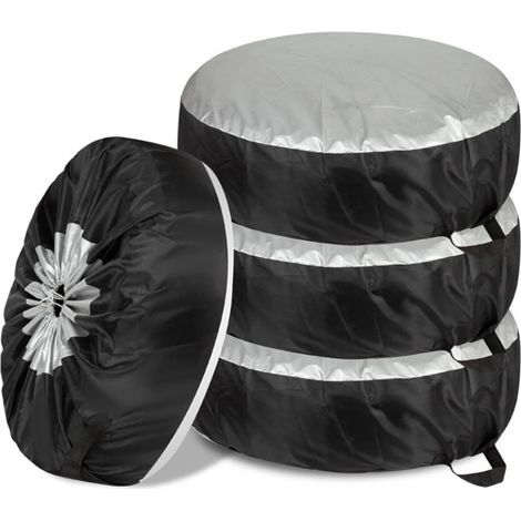 Ensemble de 4 housses de roue de secours étanches pour camping-car, SUV et remorque, avec poignée. Protection anti-UV, soleil, neige et pluie. Convient aux pneus de 13 à 18 pouces de diamètre. Dimensi (1/5)