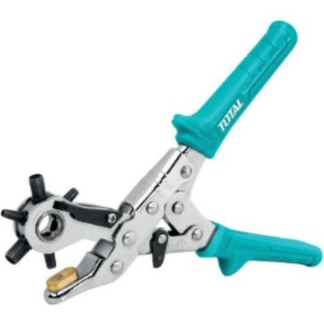 TOTAL sacabocado revolver tht33526 , Sacabocados con mango ergonómico con empuñadura plástica. Función de liberación automática. Tamaños de orificios de perforación: 2,5 - 3 - 3,5